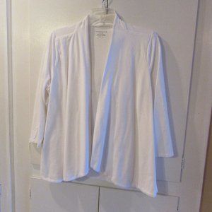 Swing Style Open White Charter Club Sweater Jacket